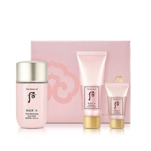 Set Kem Chống Nắng Whoo Hồng Vital Hydrating Sun Fluid SPF50+/ PA+++