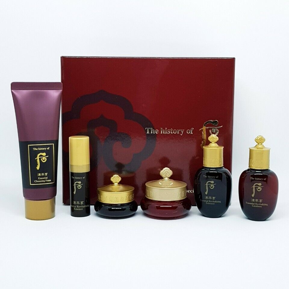 Bộ dưỡng da bổ sung dưởng chất chống lão hóa, chống nhăn cao cấo Whoo Jinyulhyang Jinyul Special Set - Mini whoo đỏ 6 SP