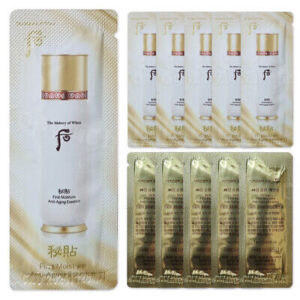 Sample tinh chất khởi nguồn đánh thức sinh khí, chống lão hoá, tăng độ đàn hồi cho làn da  Whoo First Care Moisture Anti Aging Essence (120 gói x 1ml = 120ml)