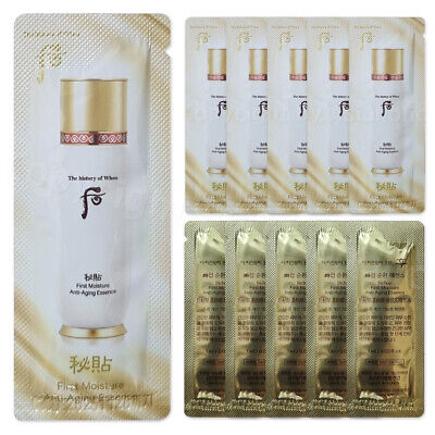 Sample tinh chất khởi nguồn đánh thức sinh khí, chống lão hoá, tăng độ đàn hồi cho làn da  Whoo First Care Moisture Anti Aging Essence (120 gói x 1ml = 120ml)